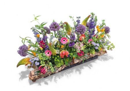 Rouwstuk 'Tuintje op kurk'